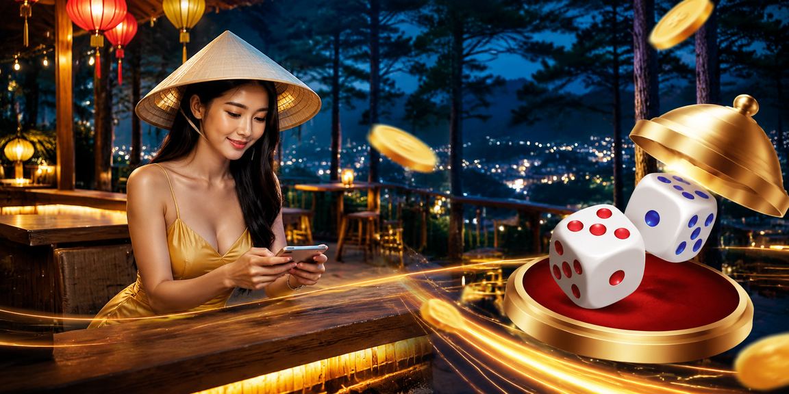 Người dùng chơi trò chơi trên điện thoại với hình ảnh dice tại Đà Lạt